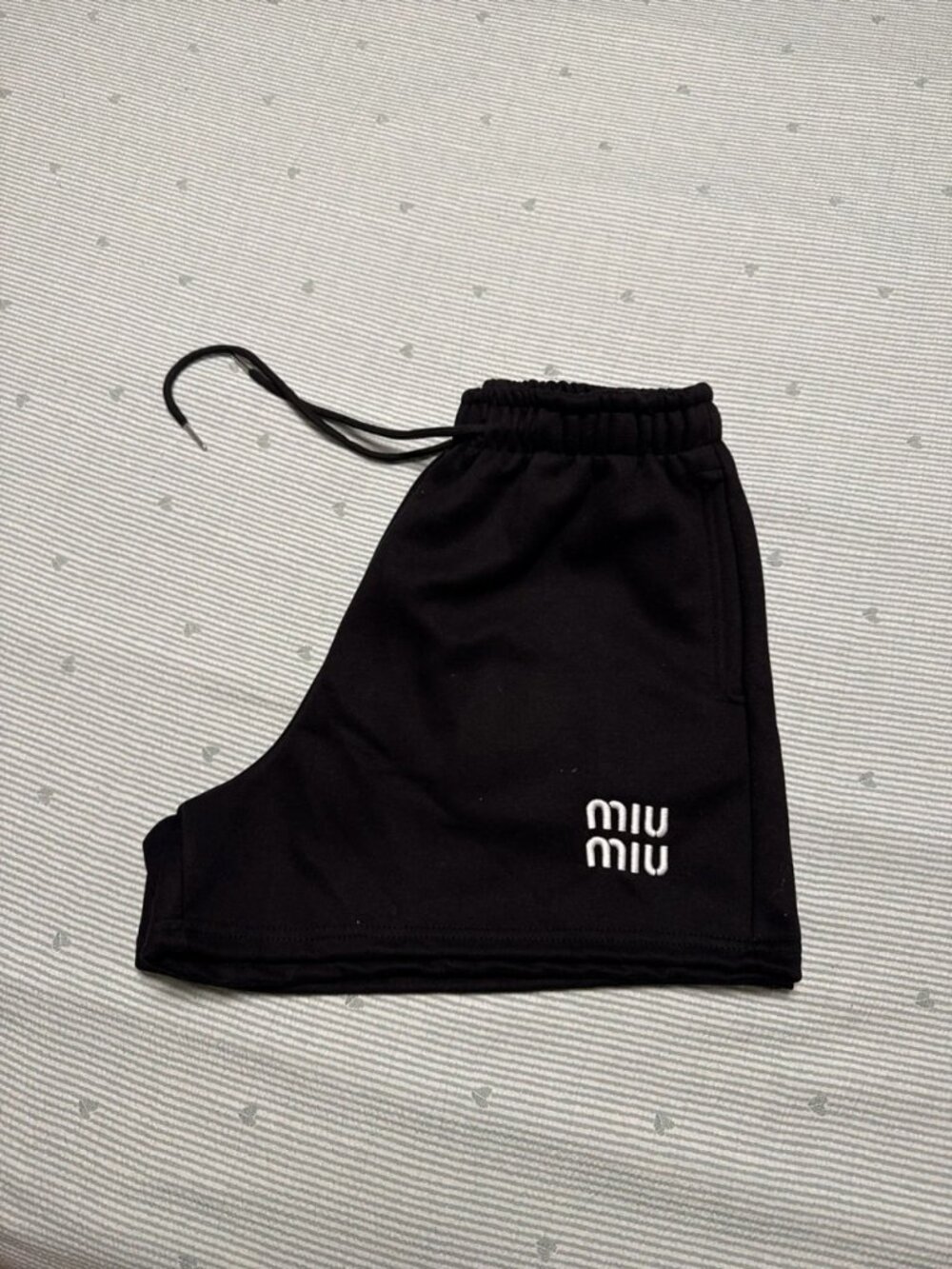 Black Lace-Up Mini Shorts, Size S